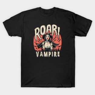 Vintage Vampire Girl Halloween T-Shirt